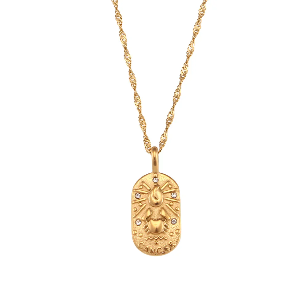 The Half Moon Zodiac Gold Necklace - Image 9