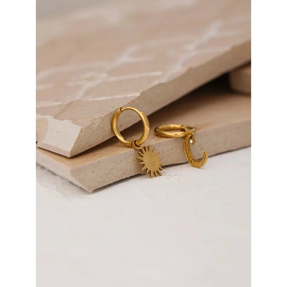 The Sun and Moon Hoop Earrings - Image 6
