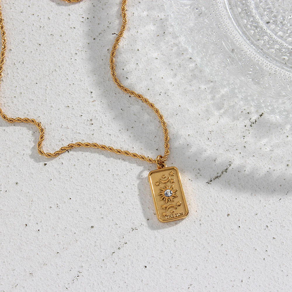 The Sun - Tarot card  18k Necklace - Image 3