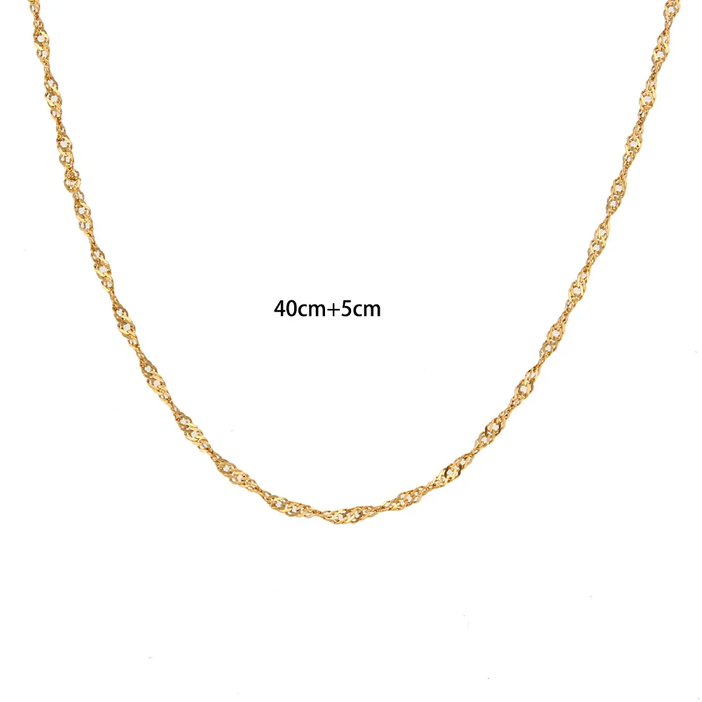 Twisted Gold Necklace and Bracelet Dainty Set - Image 5