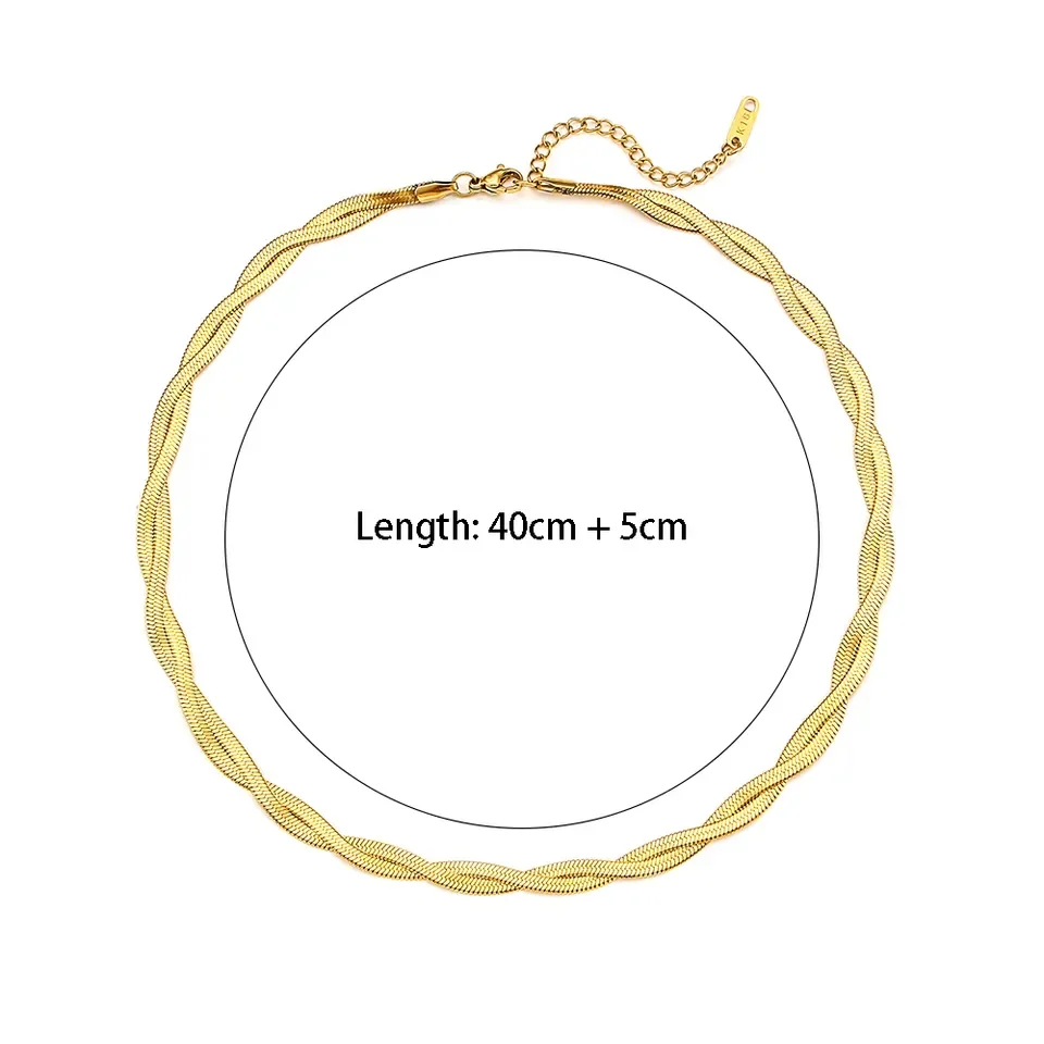 Unity - 18k Necklace and Bracelet Set Double Layer Twisted - Image 3