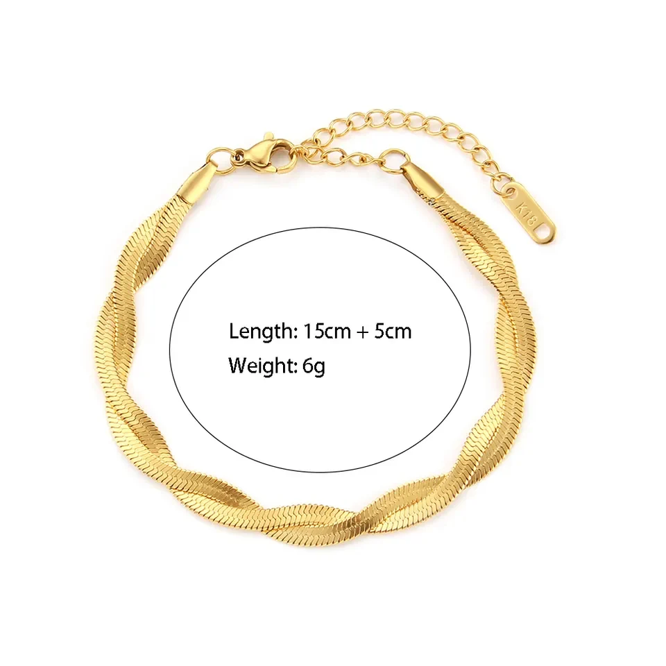 Unity - 18k Necklace and Bracelet Set Double Layer Twisted - Image 4