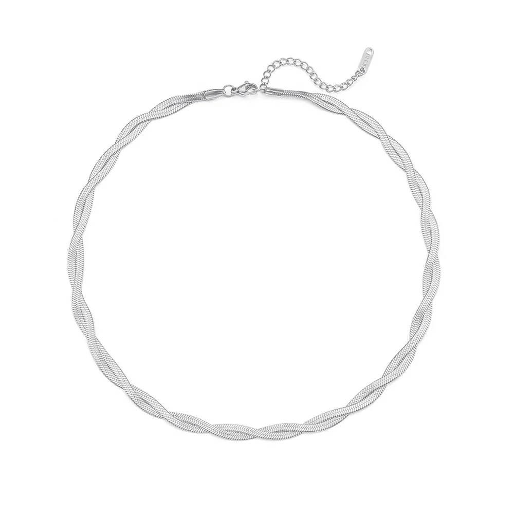 Unity - 18k Necklace and Bracelet Set Double Layer Twisted - Image 5