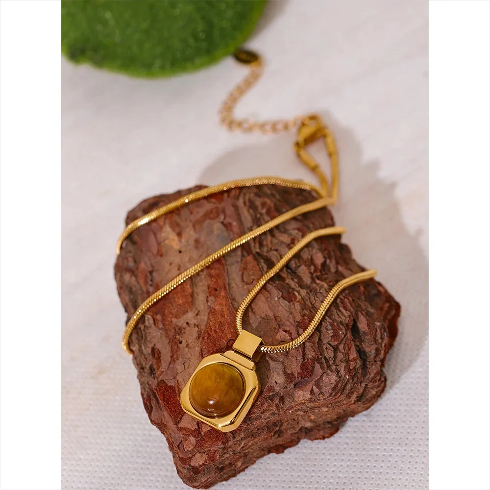 Wild Force - Tiger's Eye Gold Necklace - Image 6
